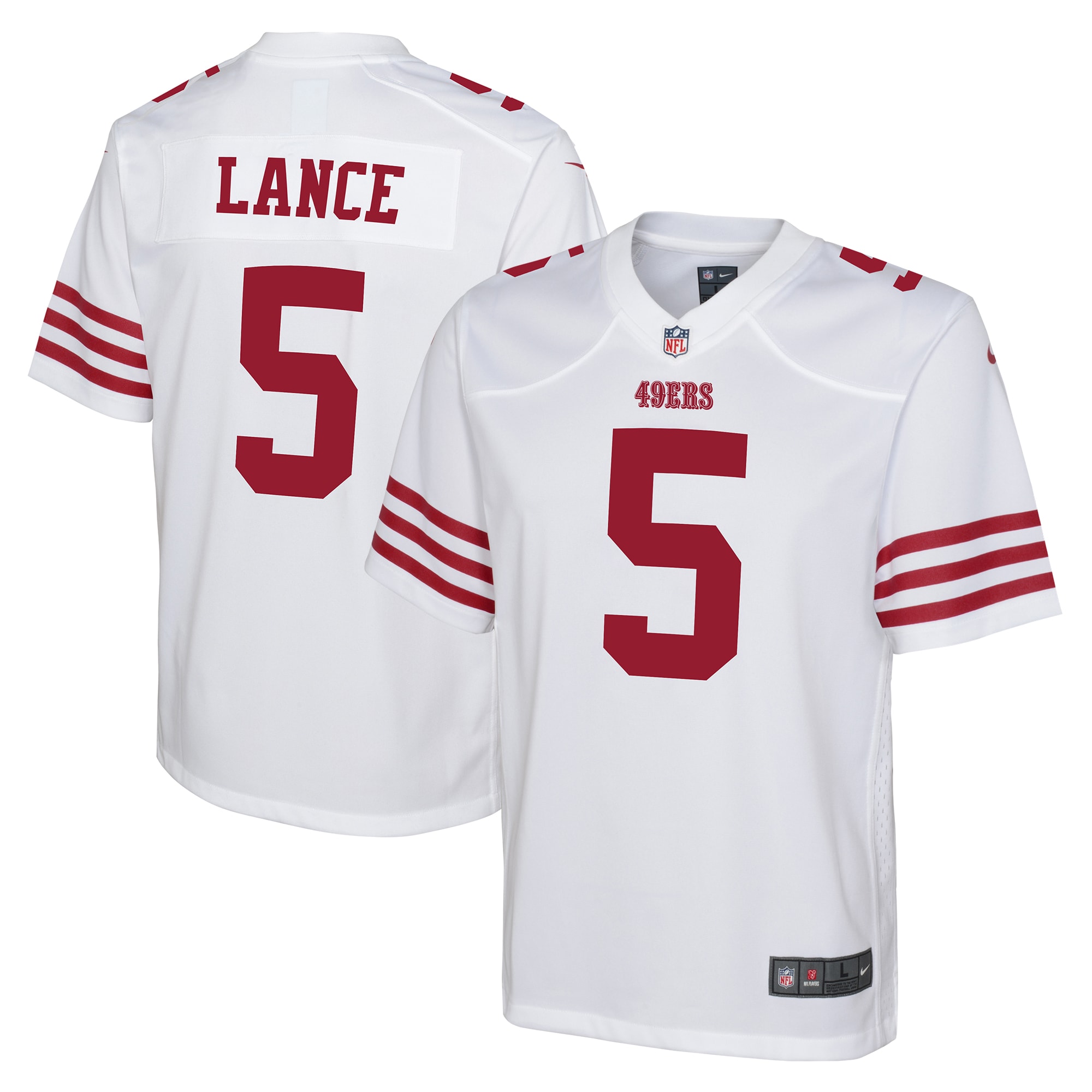 Youth San Francisco Trey Lance White Game Jersey