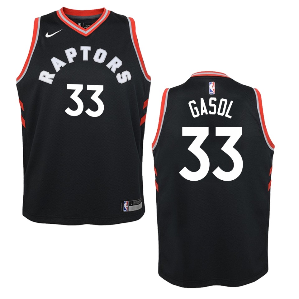 Youth Toronto Raptors #33 Marc Gasol Statement Swingman Jersey - Black