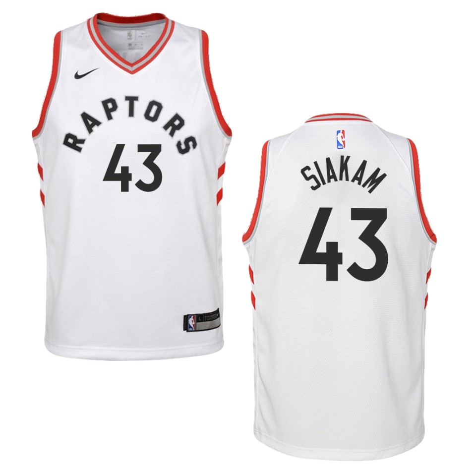 Youth Toronto Raptors #43 Pascal Siakam Association Swingman Jersey - White