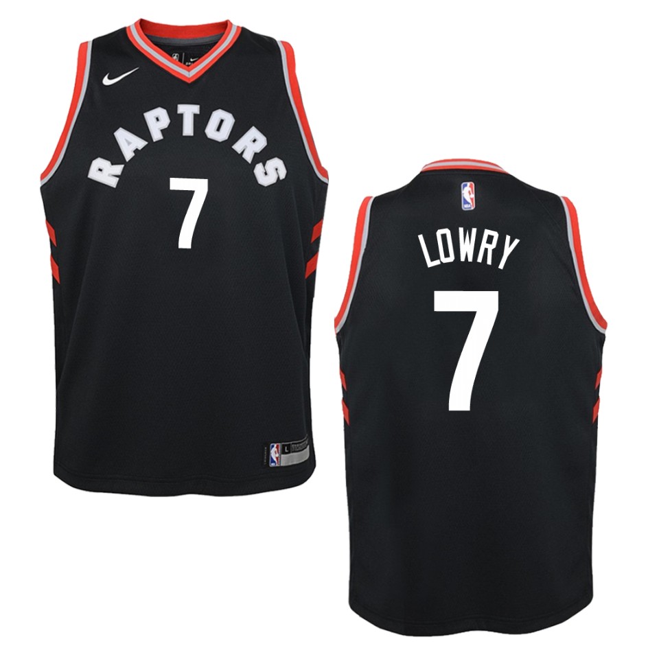 Youth Toronto Raptors #7 Kyle Lowry Statement Swingman Jersey - Black