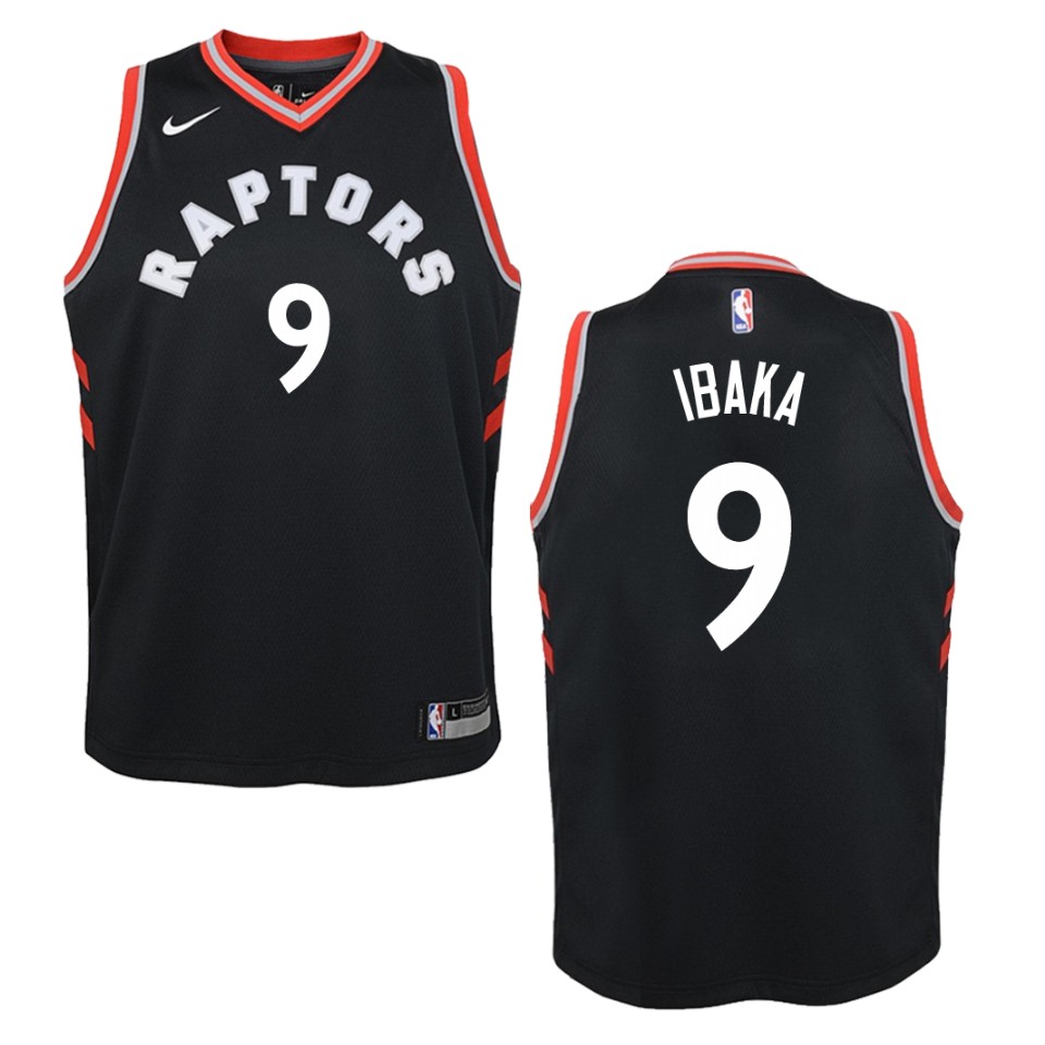 Youth Toronto Raptors #9 Serge Ibaka Statement Swingman Jersey - Black