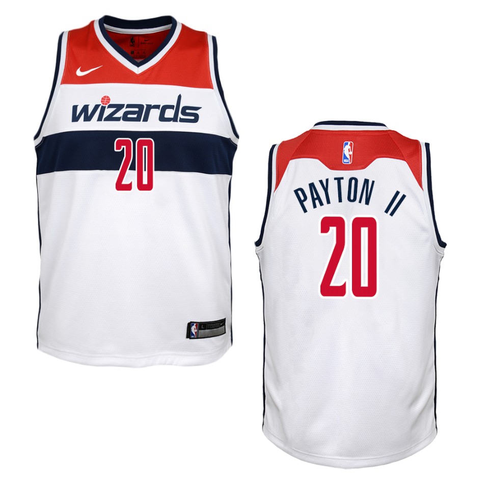 Youth Washington Wizards #20 Gary Payton Ii Association Swingman Jersey - White