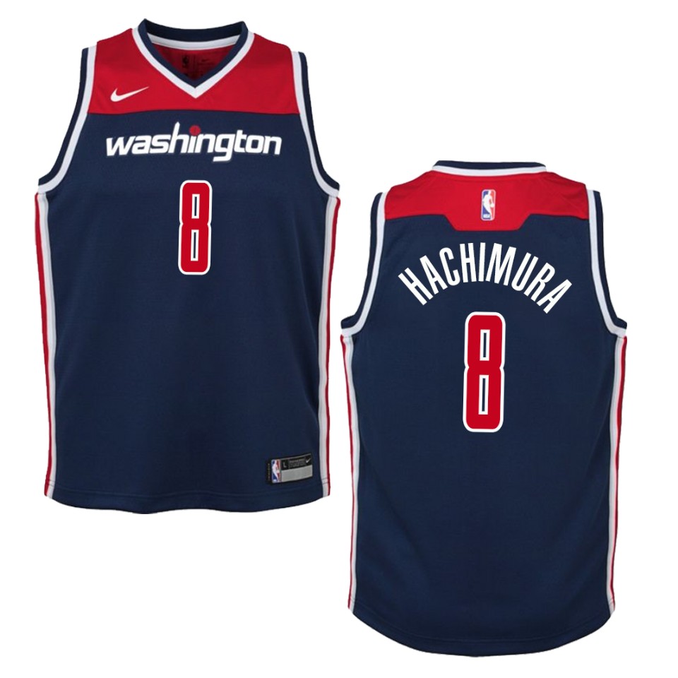 Youth Washington Wizards #8 Rui Hachimura Statement Swingman Jersey - Navy