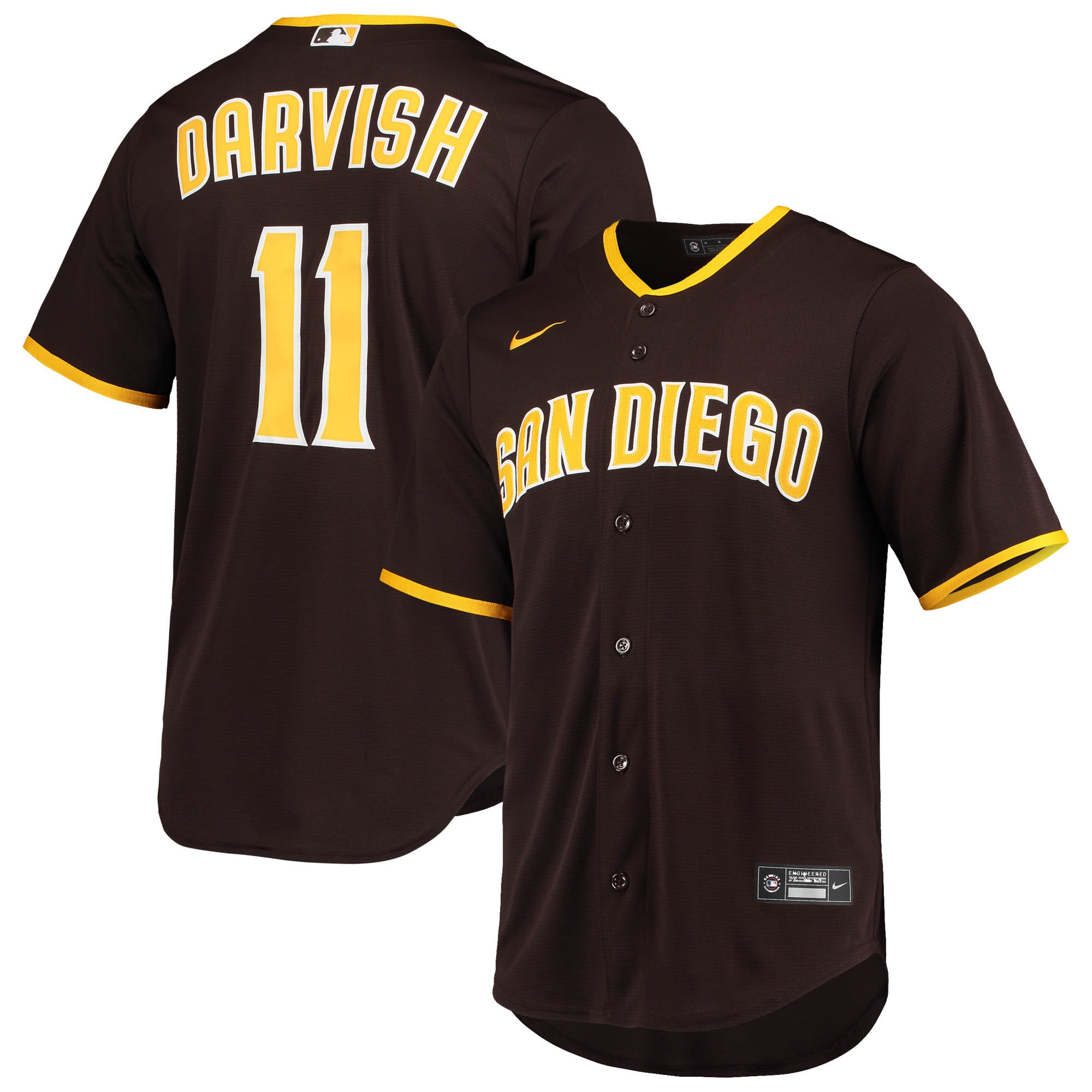 Yu Darvish San Diego Padres Alternate Player Jersey - Brown