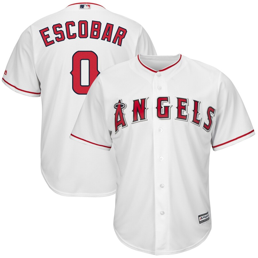 Yunel Escobar Los Angeles Angels Majestic Home Official Cool Base Player Jersey - White