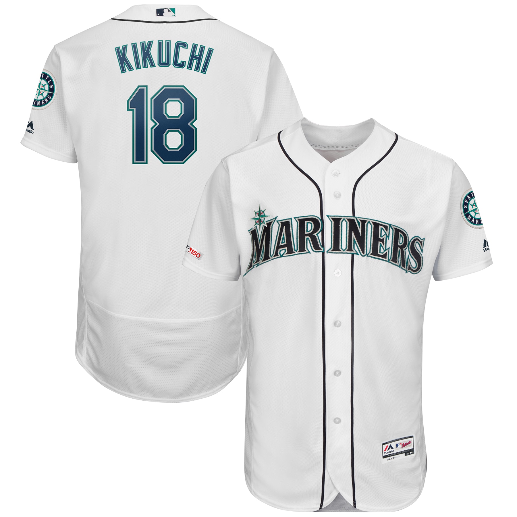 Yusei Kikuchi Seattle Mariners Majestic Flex Base Collection Player Jersey - White