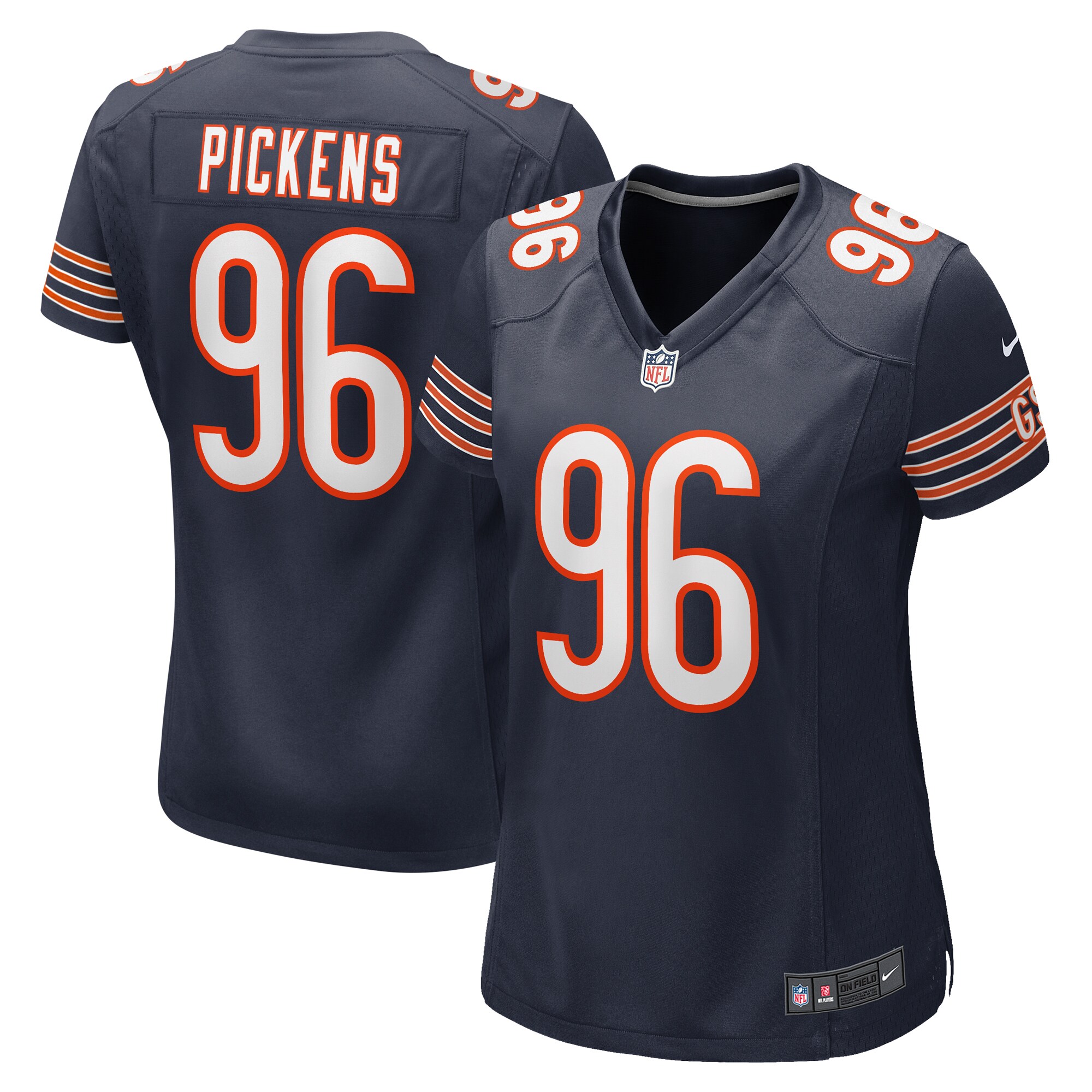 Zacch Pickens Chicago Bears Women's Team Game Jersey - Navy