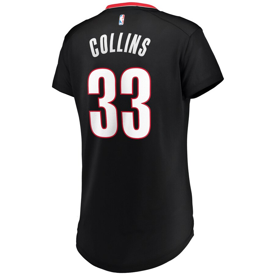 Zach Collins Portland Trail Blazers Women’s Fast Break Player Jersey – Icon Edition – Black