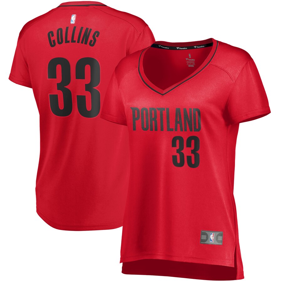 Zach Collins Portland Trail Blazers Women's Fast Break Player Jersey - Statement Edition - Red