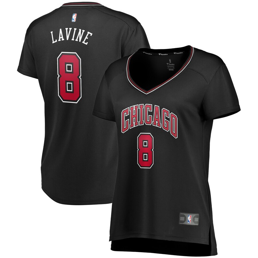 Zach Lavine Chicago Bulls Women's Fast Break Statement Edition Jersey - Black