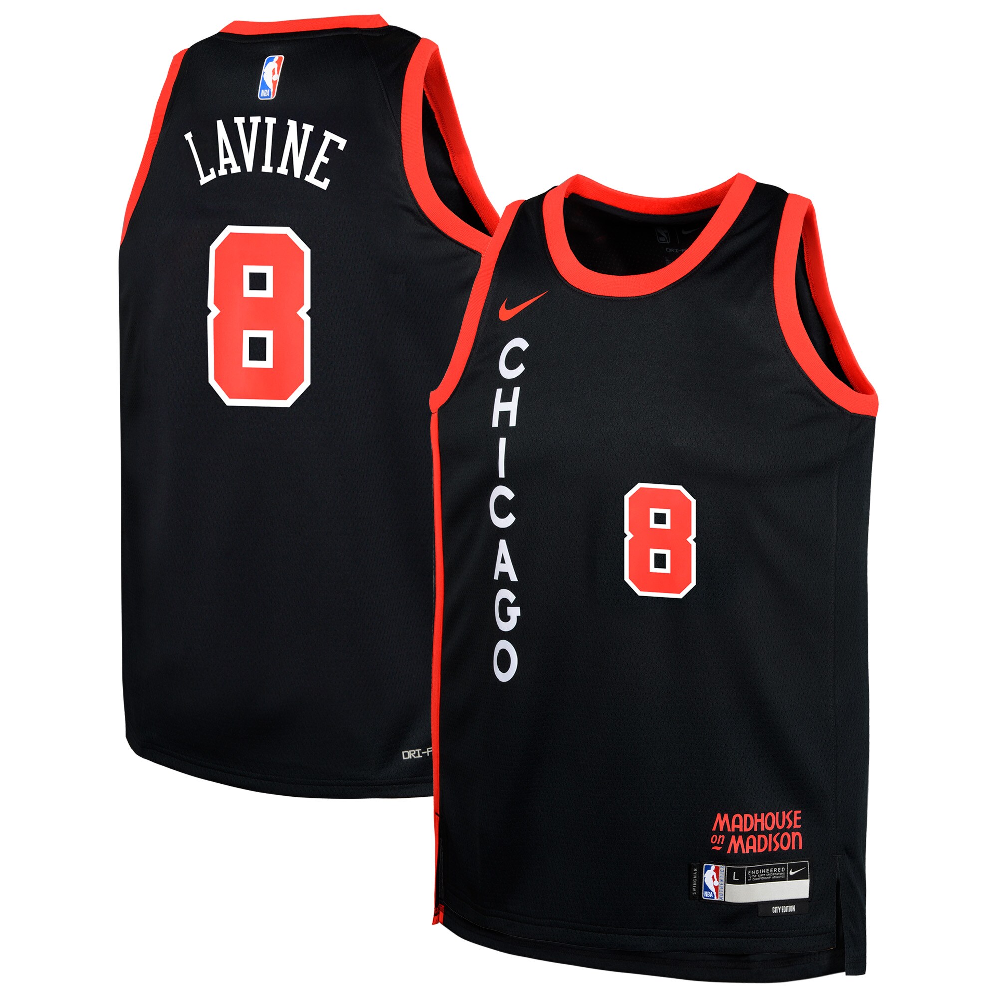 Zach Lavine Chicago Bulls Youth Swingman Jersey - City Edition - Black