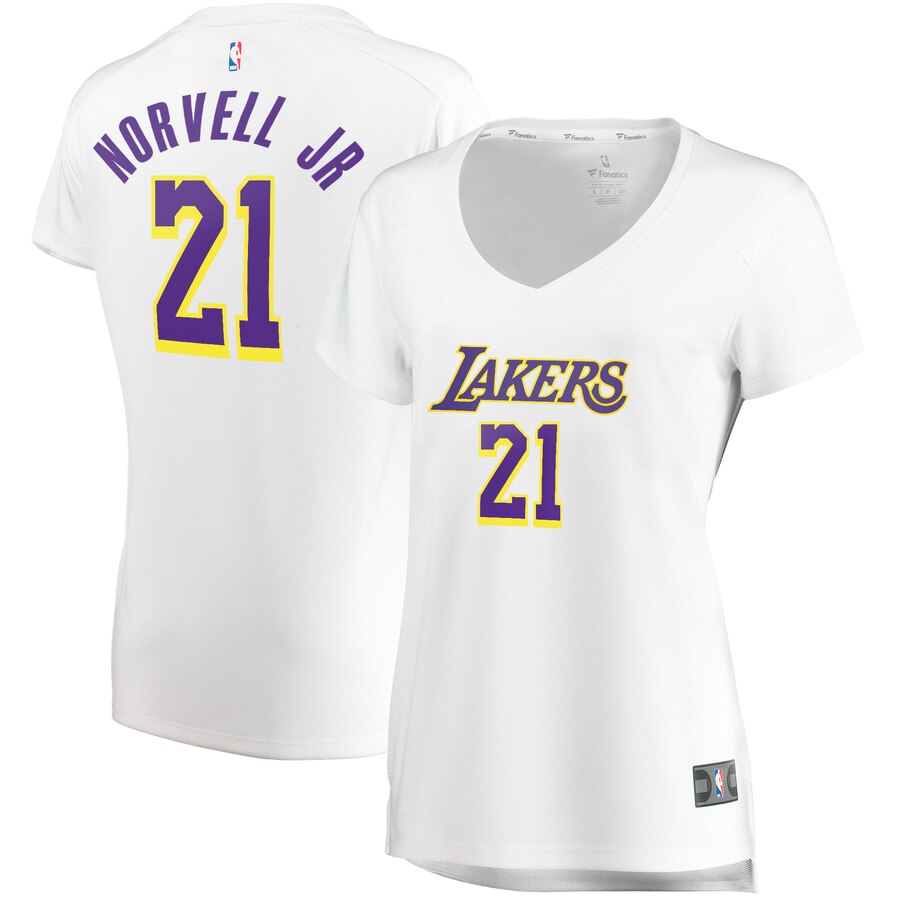 Zach Norvell Jr. Los Angeles Lakers Women's Fast Break Player Jersey - Association Edition - White