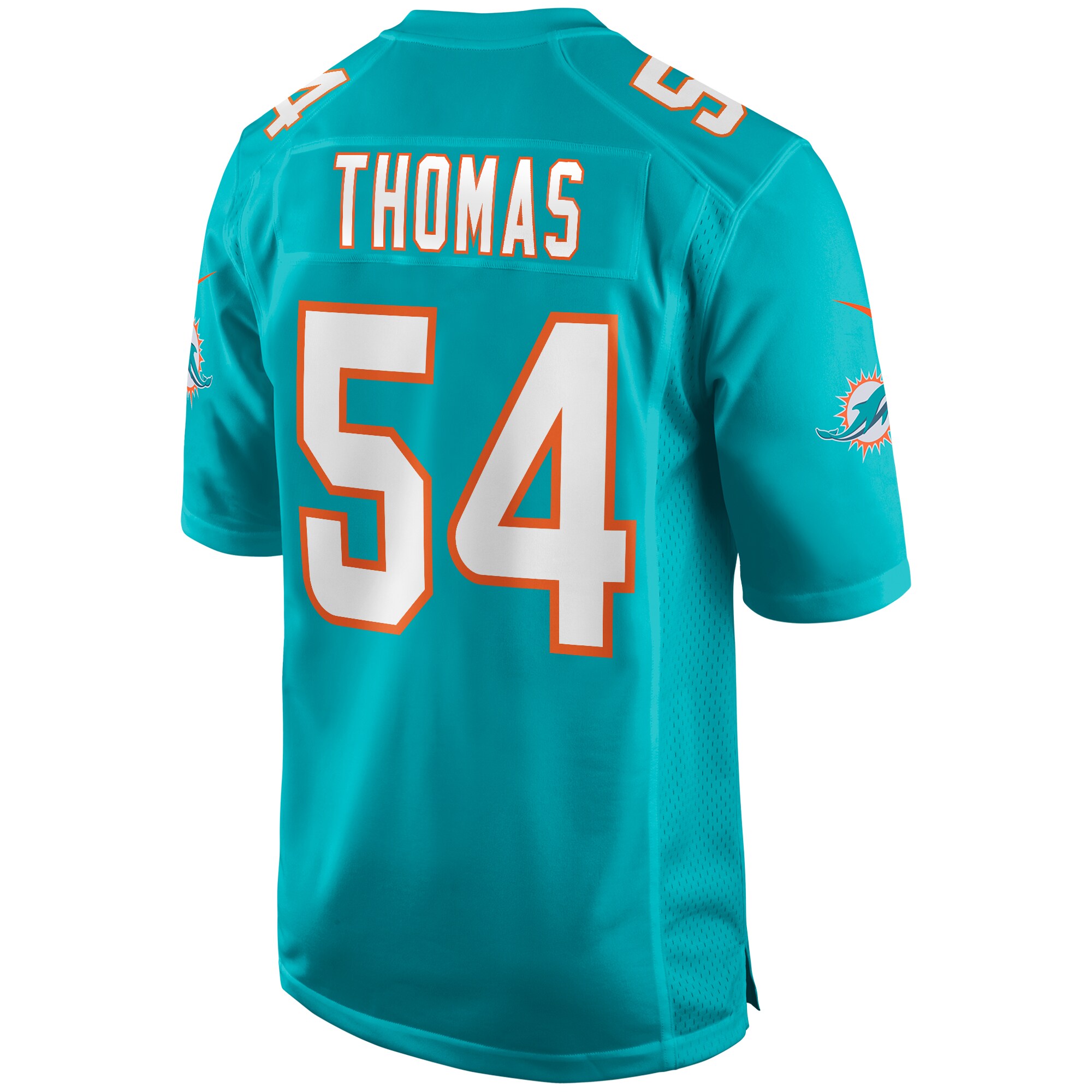 Zach Thomas Miami Dolphins Game Retired Player Jersey – Aqua