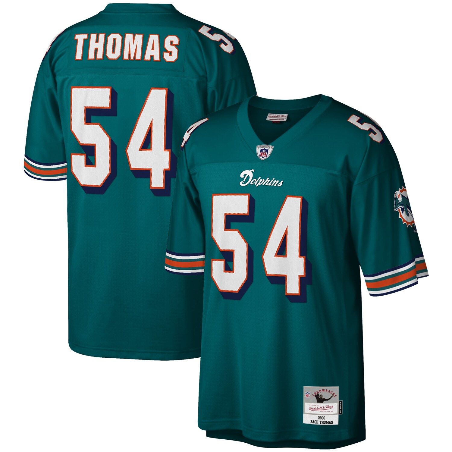 Zach Thomas Miami Dolphins Legacy Jersey - Aqua