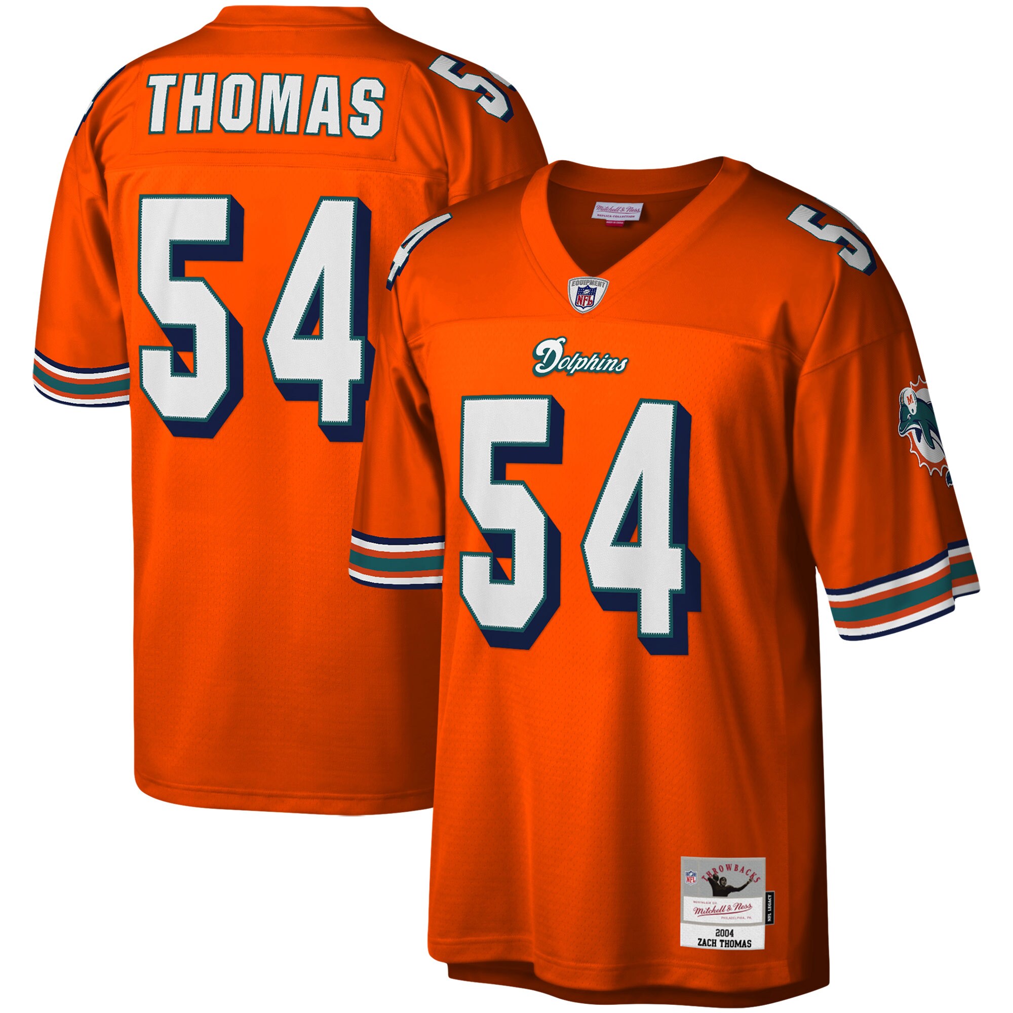 Zach Thomas Miami Dolphins Legacy Jersey - Orange