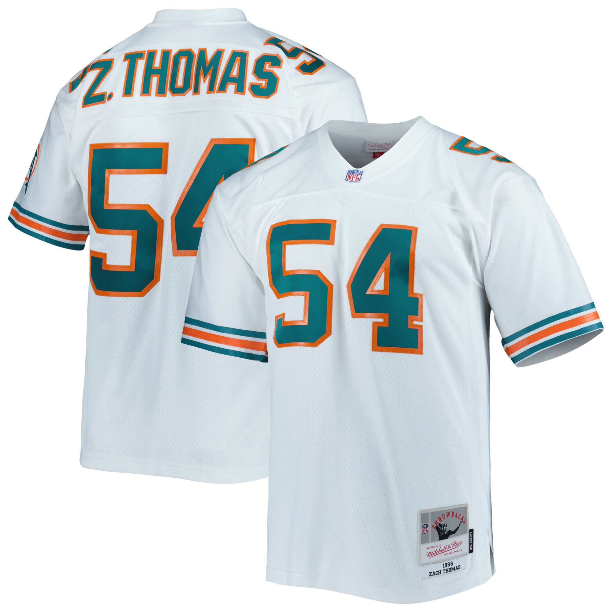 Zach Thomas Miami Dolphins Legacy Jersey - White
