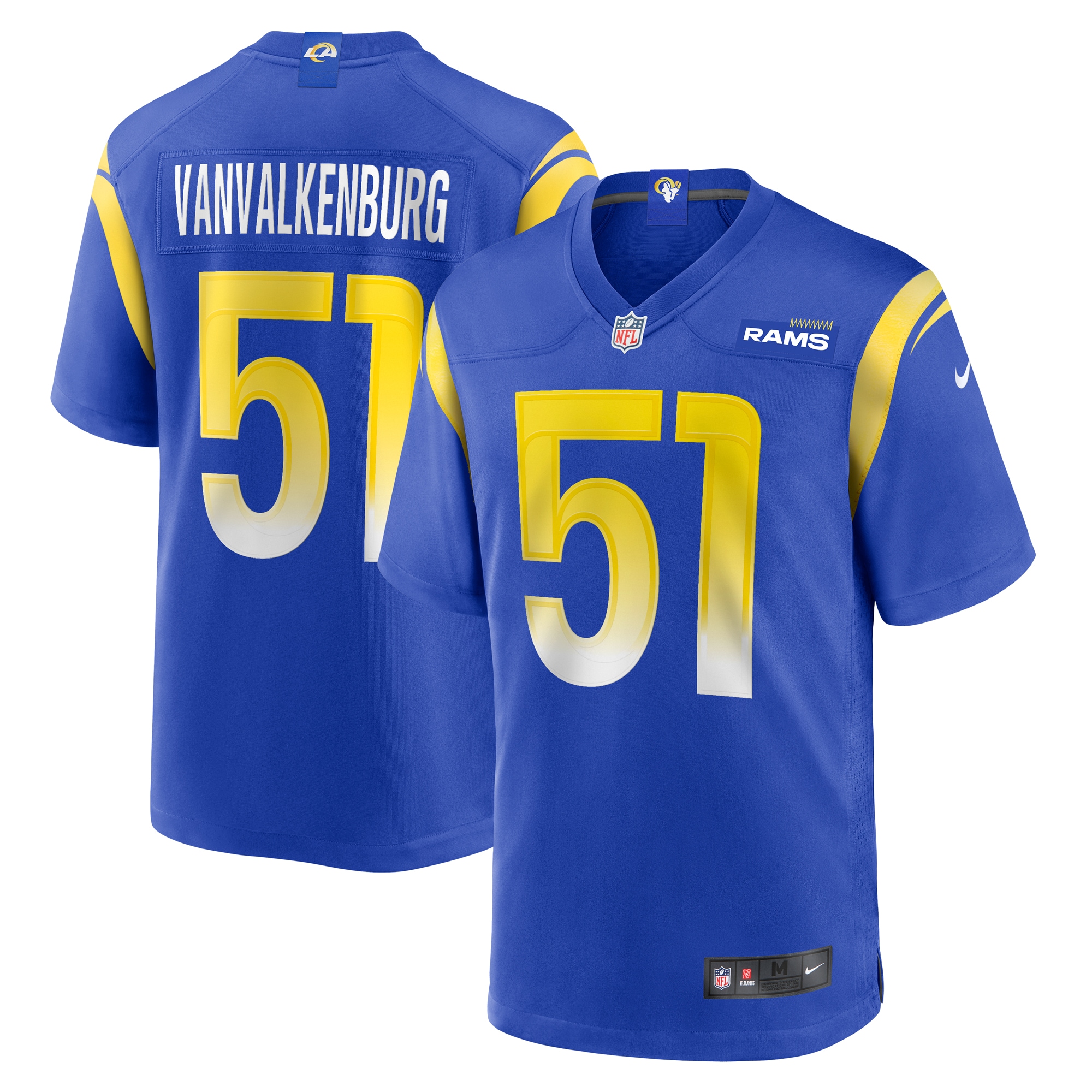 Zach Vanvalkenburg Los Angeles Rams Team Game Jersey - Royal