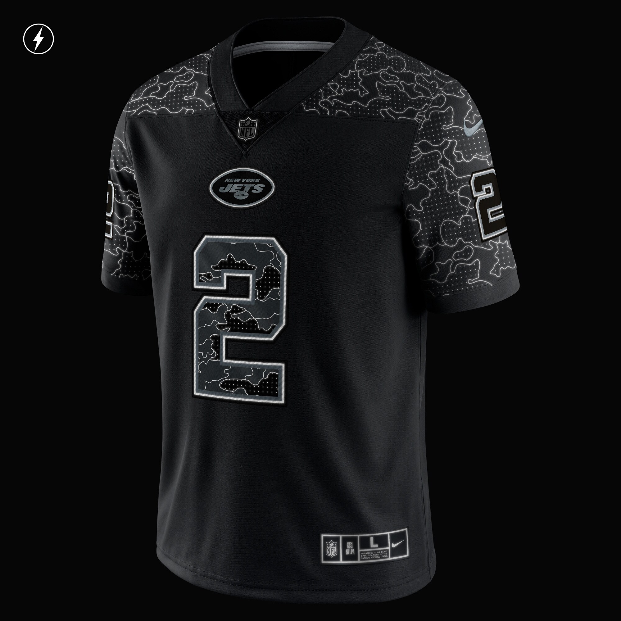 Zach Wilson New York Jets Rflctv Limited Jersey – Black