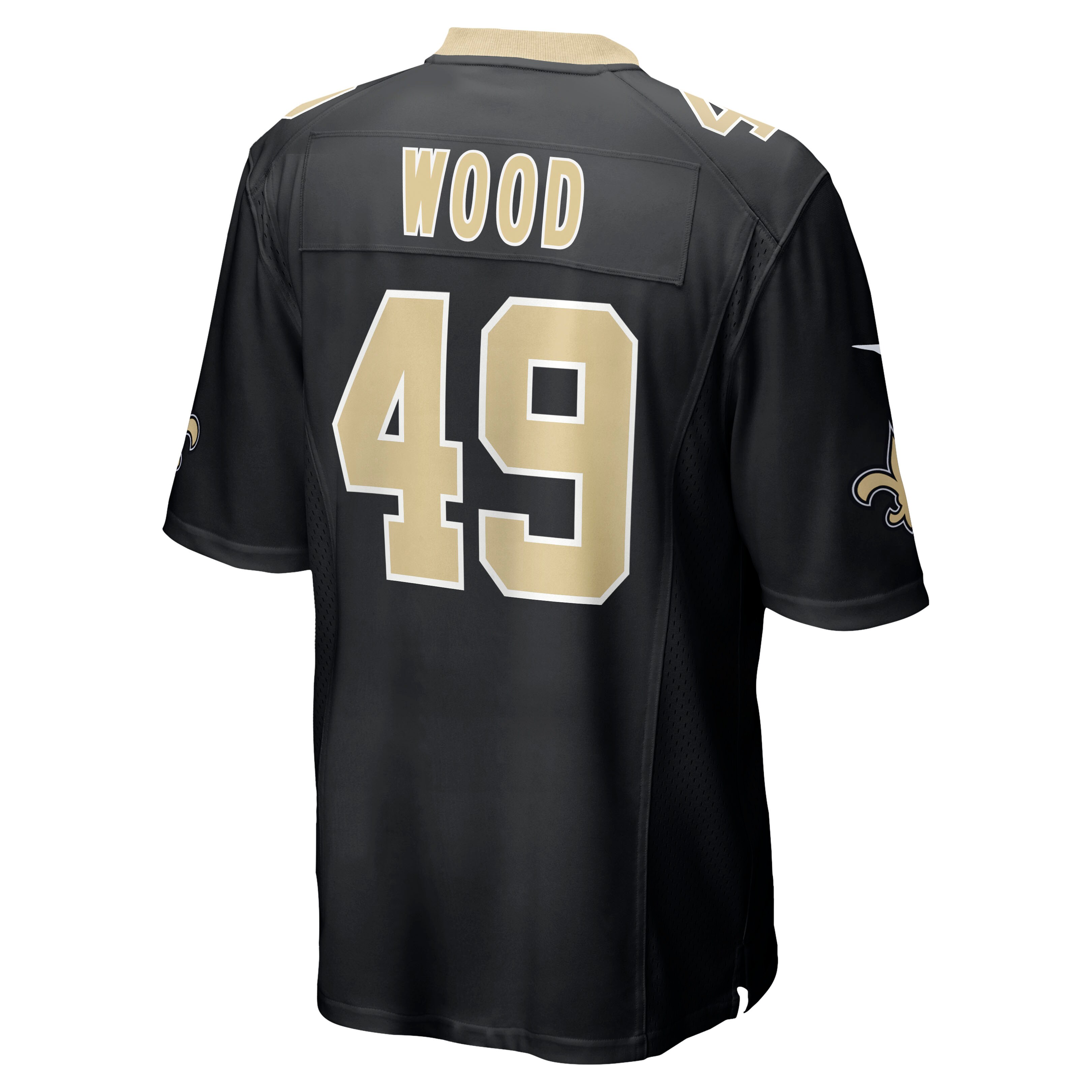 Zach Wood New Orleans Saints Game Jersey – Black
