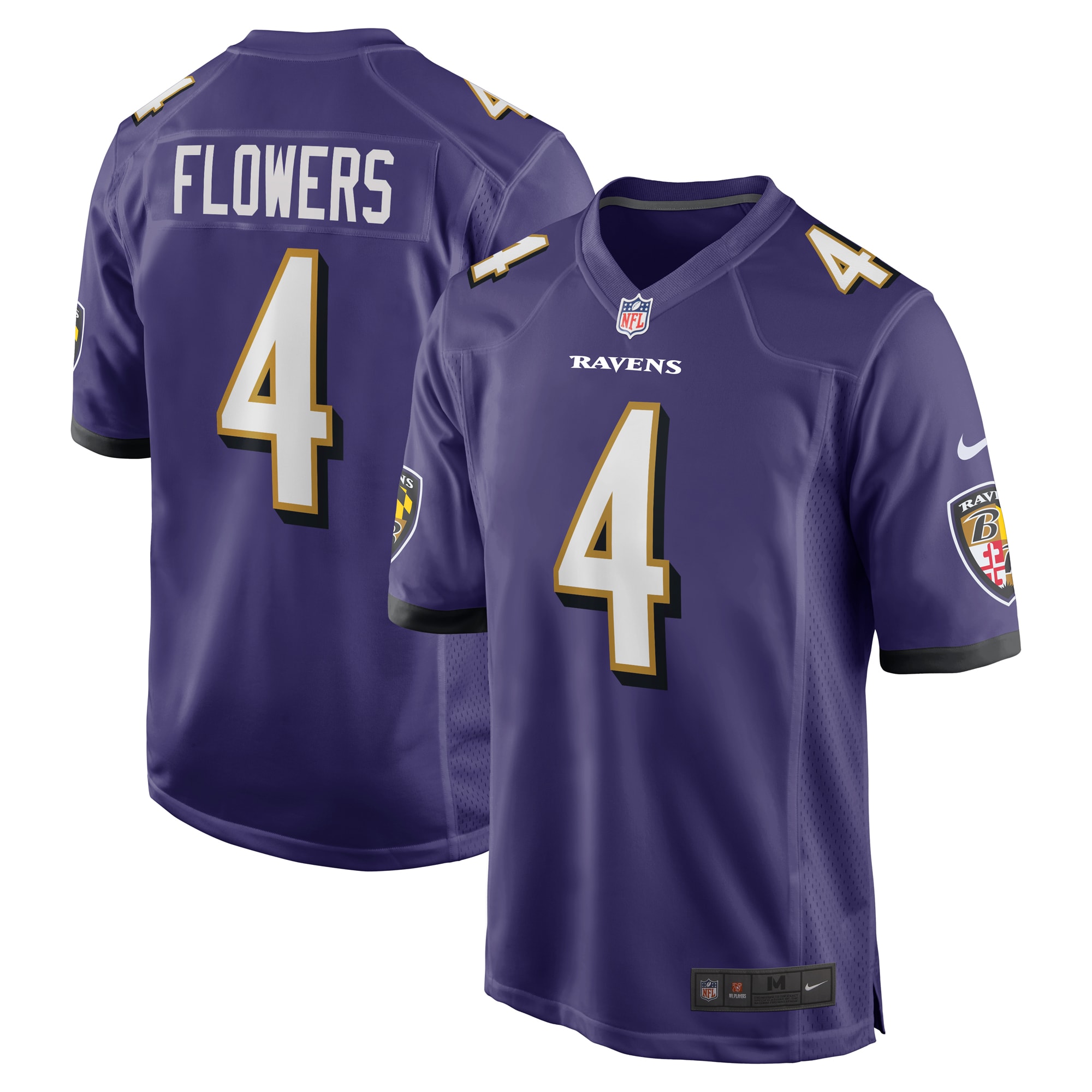 Zay Flowers Baltimore Ravens 2023 Draft First Round Pick Game Jersey - Purple