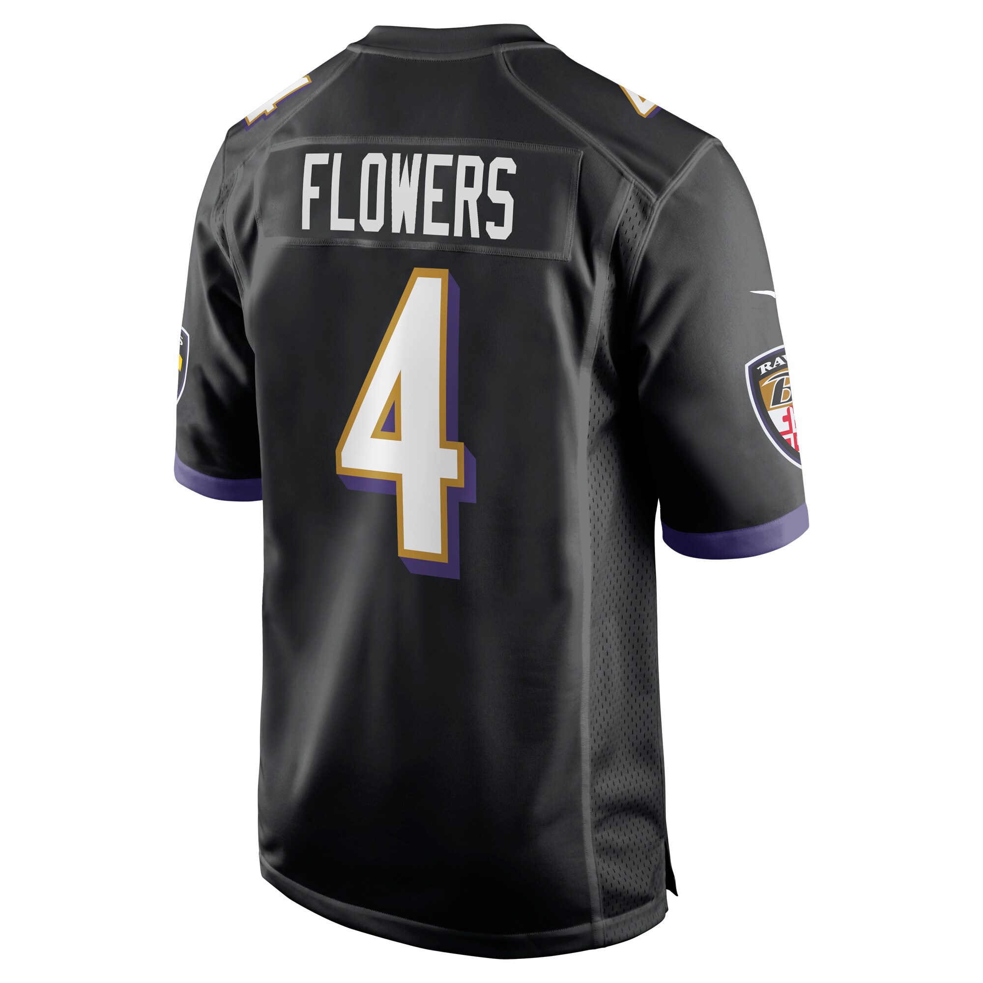 Zay Flowers Baltimore Ravens Team Game Jersey – Black
