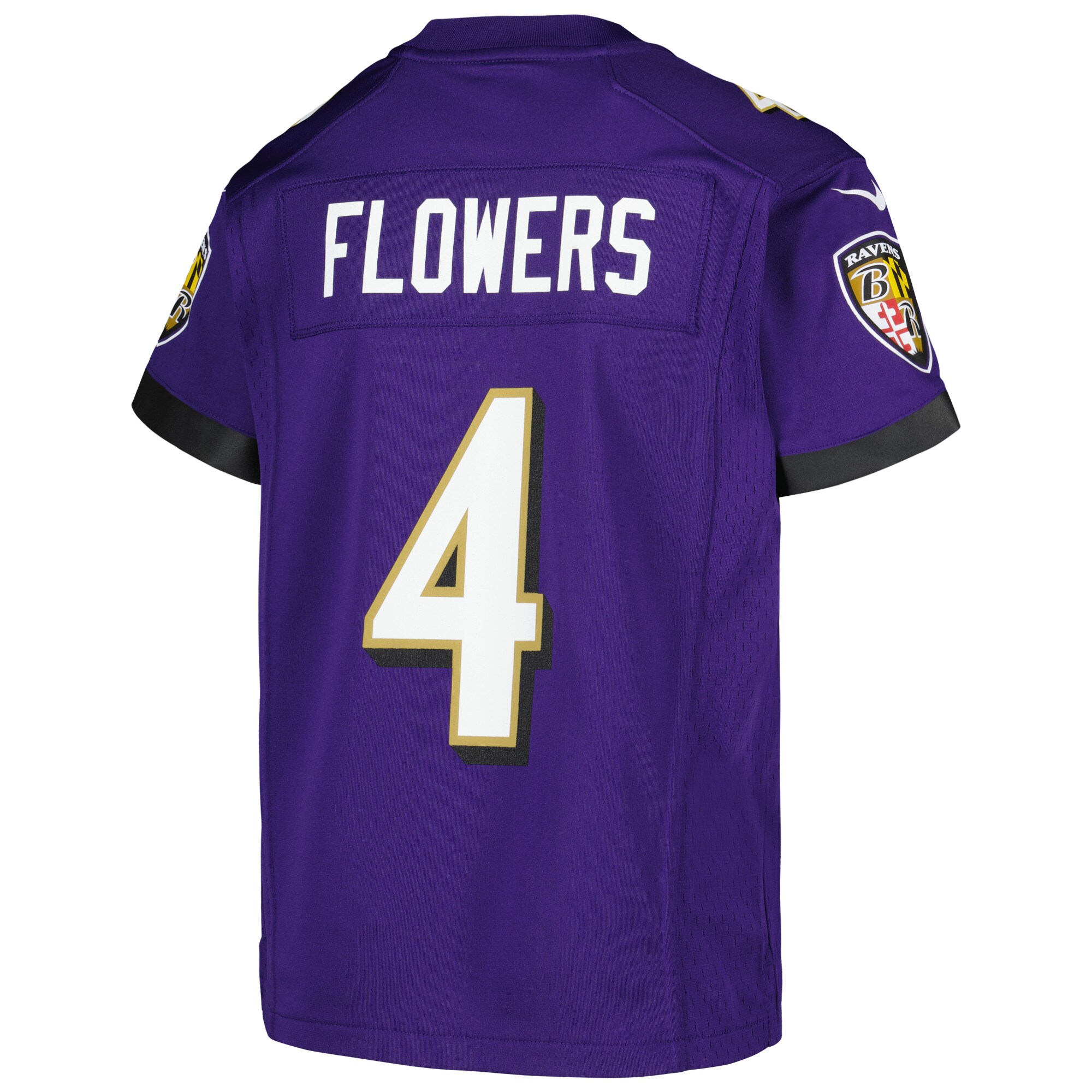 Zay Flowers Baltimore Ravens Youth Game Jersey – Purple