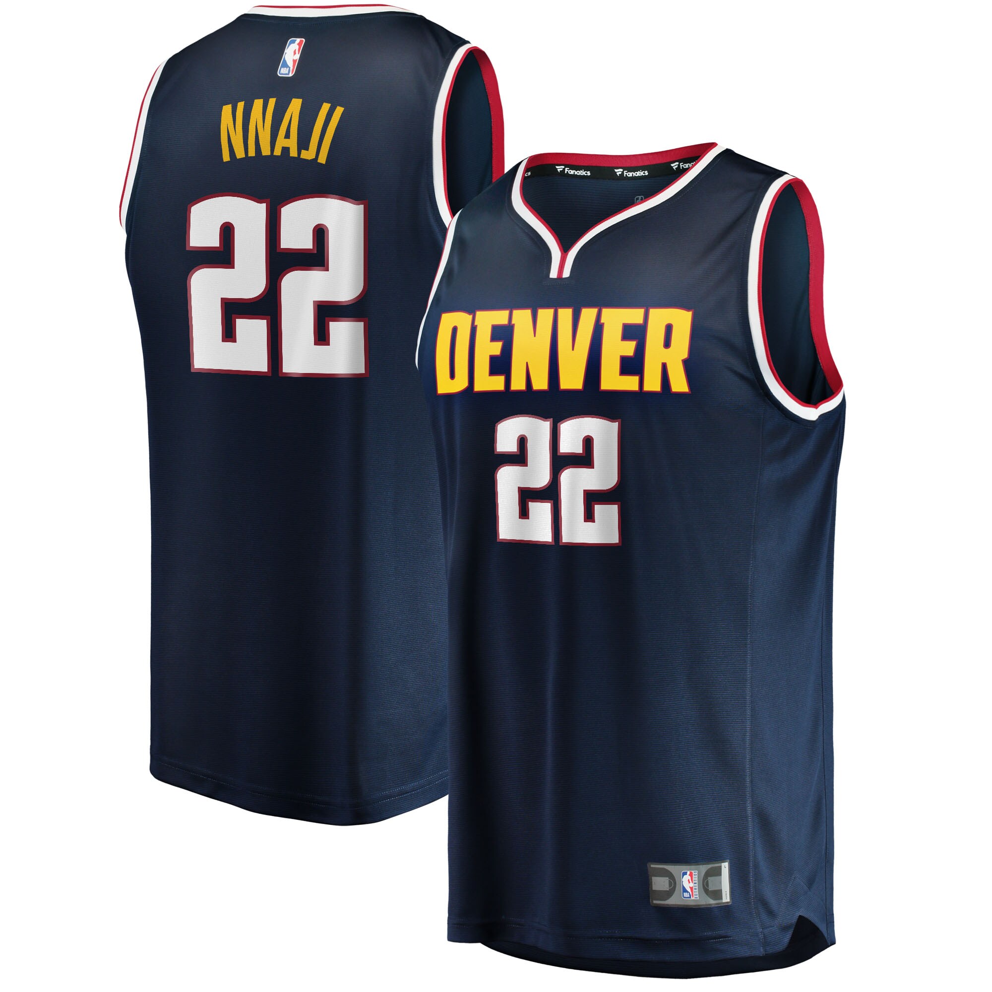 Zeke Nnaji Denver Nuggets Fanatics 2021/22 Fast Break Jersey - Icon Edition - Navy