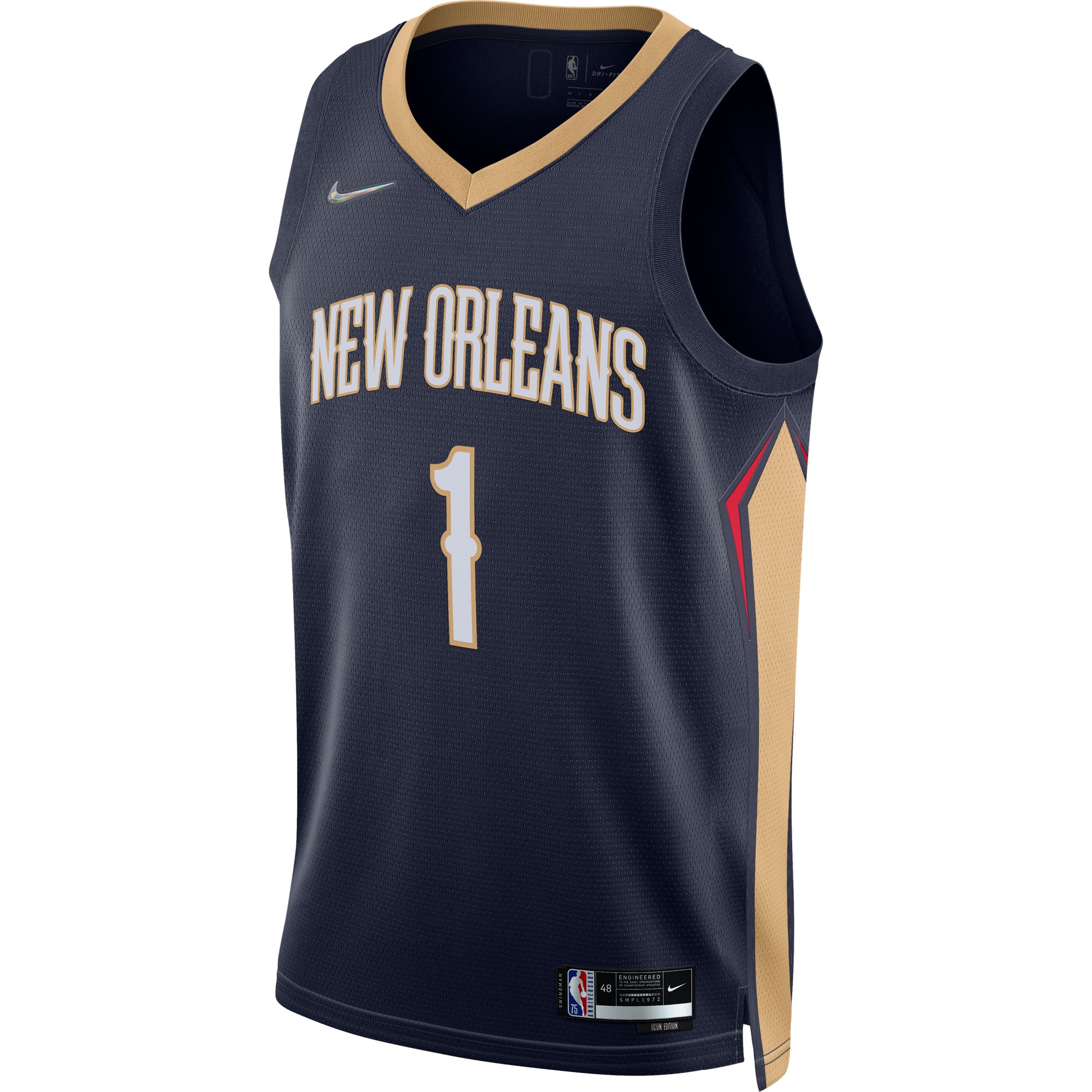 Zion Williamson New Orleans Pelicans 2021/22 Diamond Swingman Jersey – Icon Edition – Navy