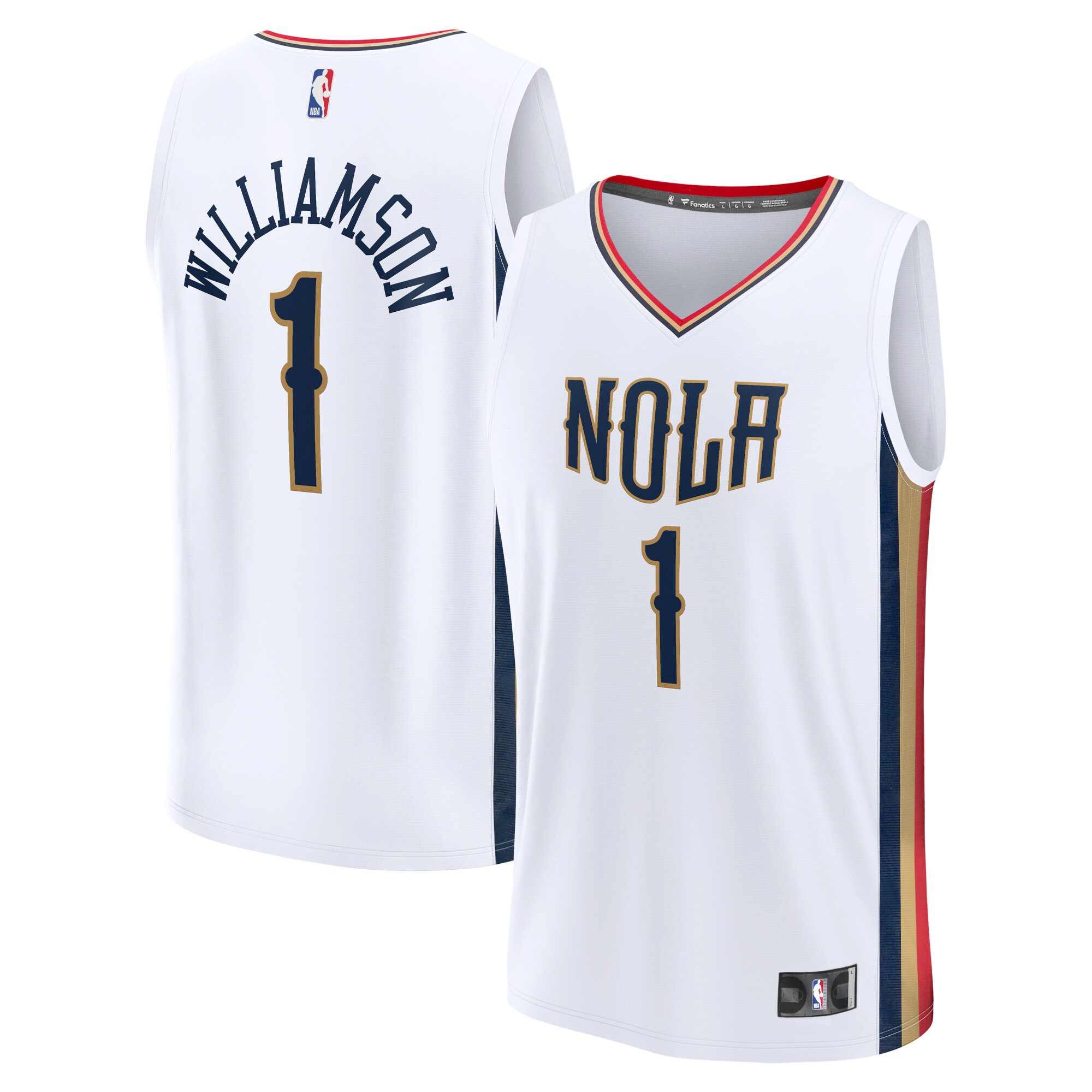 Zion Williamson New Orleans Pelicans Fanatics Fast Break Jersey - City Edition - White