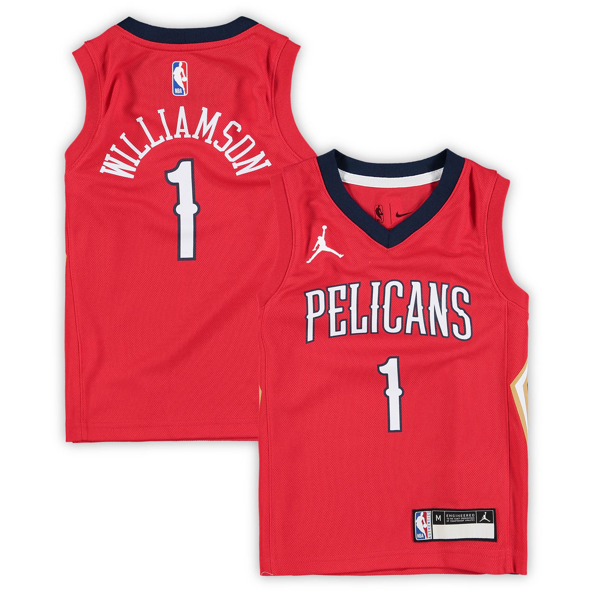 Zion Williamson New Orleans Pelicans Jordan Brand Preschool 2020/21 Fast Break Jersey - Statement Edition - Red