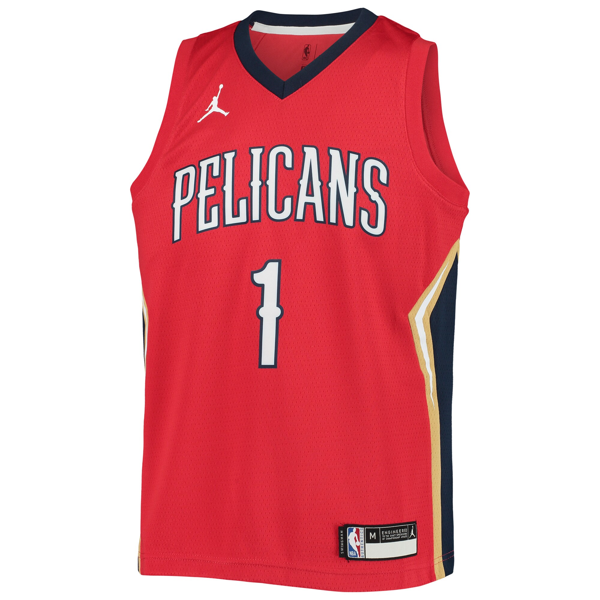 Zion Williamson New Orleans Pelicans Jordan Brand Youth 2020/21 Swingman Player Jersey – Statement Edition – Red