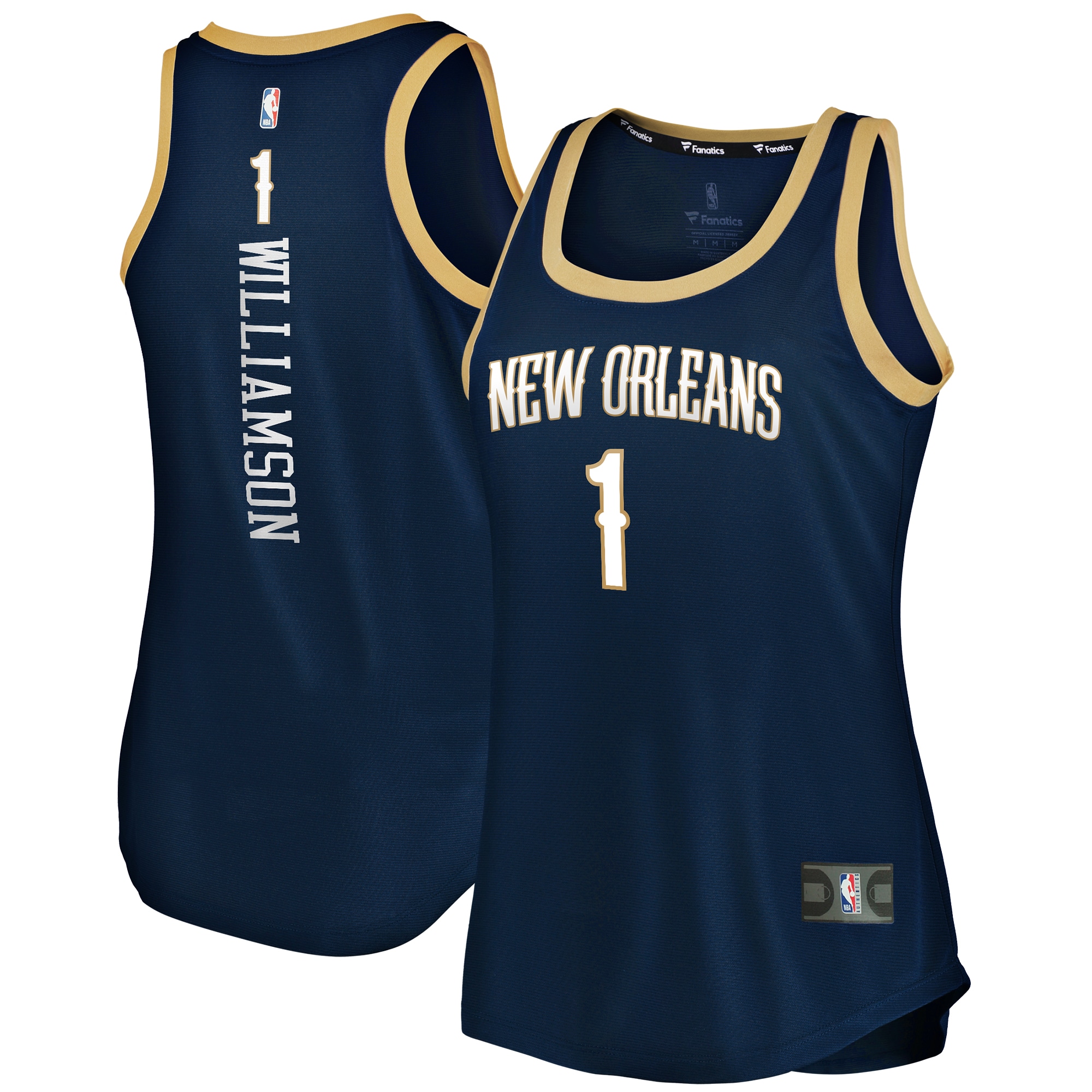 Zion Williamson New Orleans Pelicans Women's 2019/20 Fast Break Team Tank Jersey - Icon Edition - Navy