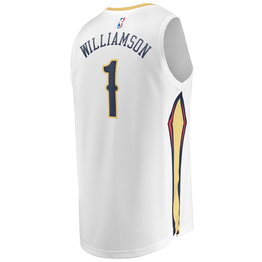 Zion Williamson New Orleans Pelicans Youth 2019 Draft First Round Pick Fast Break Jersey – Association Edition – White