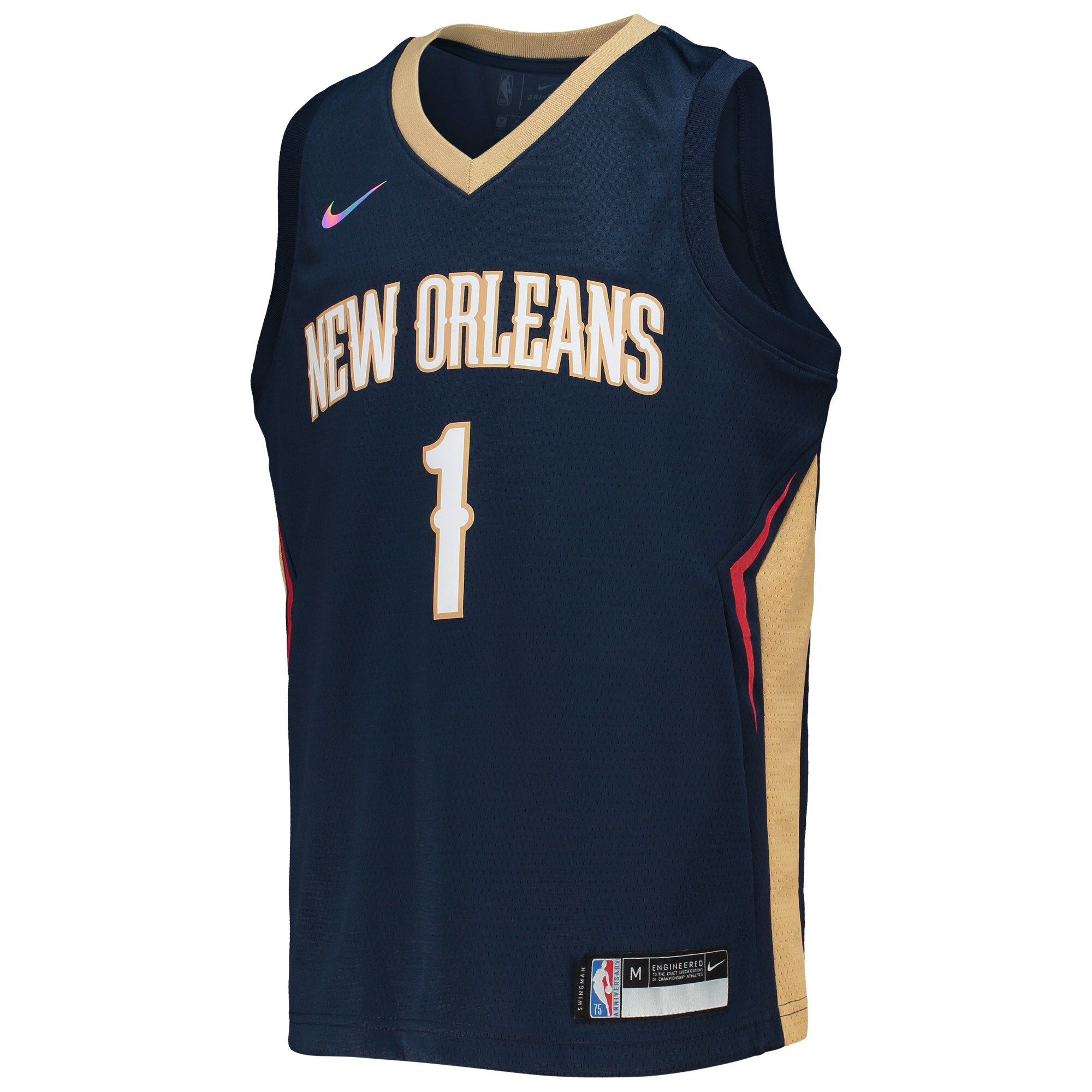 Zion Williamson New Orleans Pelicans Youth 2021/22 Diamond Swingman Jersey – Icon Edition – Navy