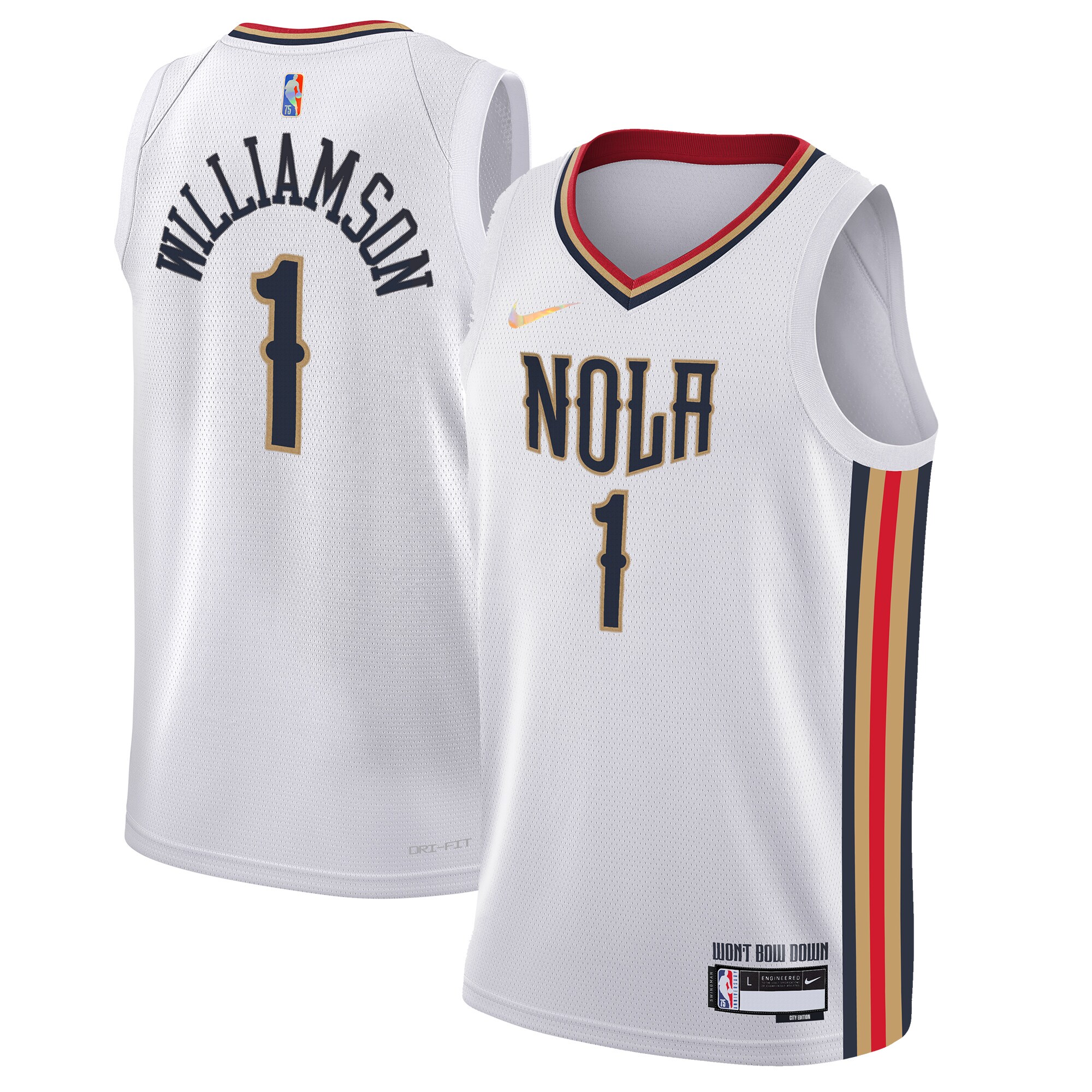 Zion Williamson New Orleans Pelicans Youth 2021/22 Swingman Jersey - City Edition - White