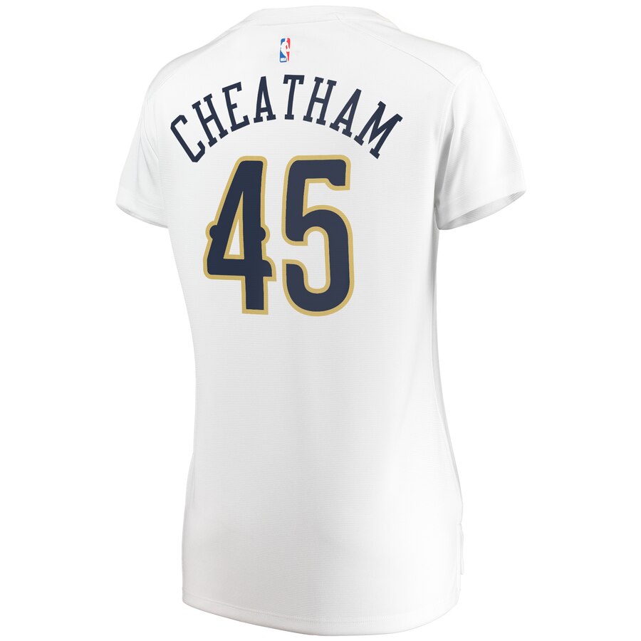 Zylan Cheatham New Orleans Pelicans Women’s Fast Break Player Jersey – Association Edition – White